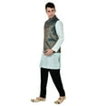 thumbnail image 3 of Sonakshi Fashion Men's Brocade Waistcoat Bandhgala Festive Jacquard Nehru Jacket, 3 of 6