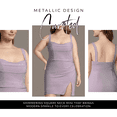 thumbnail image 3 of David’s Bridal, The Edit by DB Studio Women's Formal Square Neck Metallic Tank Mini Dress, Short, Novelty, 3 of 8