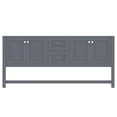 thumbnail image 2 of Alya Bath Wilmington 71"W Wood Double Vanity with No Top in Gray, 2 of 3