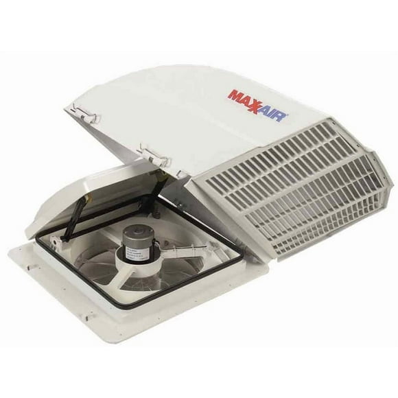 MaxxAir Ventilation Solutions Couverture de Ventilation de Toit 00-955001 Ventilateur/mate; Montage Extérieur; Couverture de Ventilation Type Dôme; Ventilée d'Un Côté; Blanc; Polyéthylène avec Inhibiteurs UV