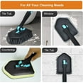 thumbnail image 2 of Shower Cleaning Brush with Long Handle, 3 in 1 Tub and Tile Scrubber Brush with 50.4'' Extendable Long Handle Detachable Stiff Bristles Scrub Brush for Cleaning Bathtub Shower Bathroom (Black), 2 of 6