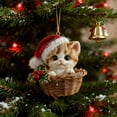 thumbnail image 5 of Cagogo under $5 2Pcs Christmas Decorations, Christmas Ornaments Animal Decorations, 2D Flat Printing Acrylic Pendants, Christmas Tree Hanging Decor, Festive Animal Ornaments, Holiday Home Decor, 5 of 9