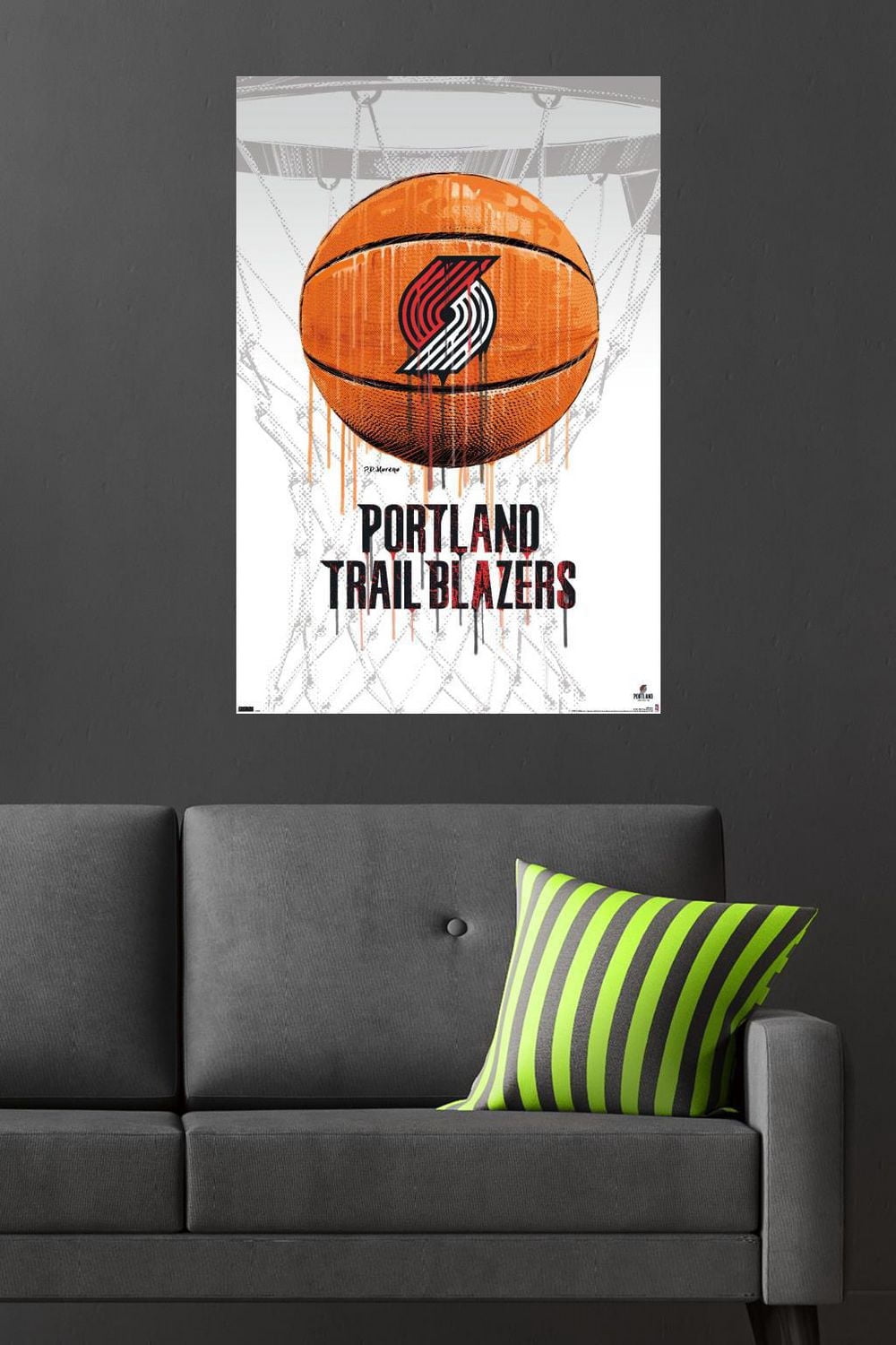 NBA Portland Trail Blazers - Drip Basketball 21 Wall Poster, 22.375" x 34"