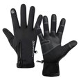 thumbnail image 1 of 1 Pair Waterproof Winter Warm Gloves Windproof Touch Screen Thermal Gloves Men Women Zippered Full Finger Cycling Gloves M, 1 of 5