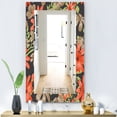 thumbnail image 4 of DESIGN ART Designart 'Red and Brown Flowers With Of Green Branches' Traditional Mirror - Frameless Printed Wall Mirror 27.6 in. wide x 39.4 in. high, 4 of 5