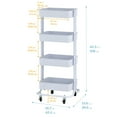 thumbnail image 2 of 4-Tier Metal Rolling Utility Storage Cart, Multipurpose Organization, 2 of 9