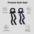 thumbnail image 2 of 2-Pack Satin Sash Belt for Women, Plus Size Silk Feeling Tie Bow Waist Belt, Wedding Bridesmaid Prom Dress Accessory, Hair Wrap, 2 of 7