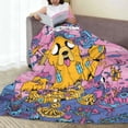 thumbnail image 5 of Adventure Time Jake the Dog Fleece Throw Blankets, Super Soft Flannel Cozy Blankets for Adults, Washable Lightweight Blanket for Couch Sofa Bed Office, Warm Plush Blankets, 5 of 8