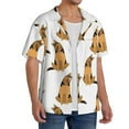thumbnail image 2 of Rateoe German Shepherd Dog Pattern Men's Short Sleeve Classic Shirt, Casual Short-Sleeved Shirt, Lightweight Summer Shirt, Cuban Collar Shirt,Button-Front Shirt-Medium, 2 of 5