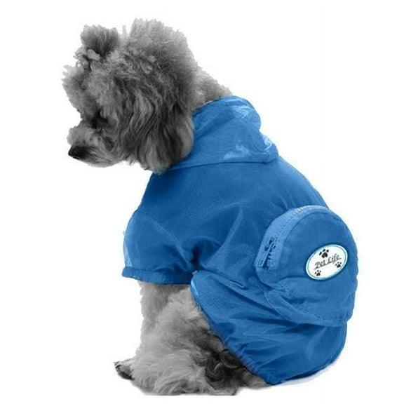 Pet Life Ultimate Waterproof Thunder-Paw Adjustable Travel Dog Raincoat, Extra Small