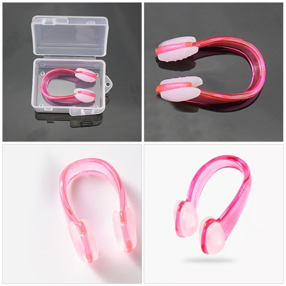 WRITWAA 5Pcs Nose Plugs for Swimming Plastic and Silicone Nonskid for Adults and Kids