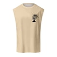 thumbnail image 1 of Summer Fashion Men's Vest Coconut Tree Small Pattern Shoulder Design Minimalist Style Casual Sleeveless Top, 1 of 6
