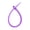 Purple, variant on Yammee DIY Jewelry Key Chain Self-Locking Lanyard Strap Candy-Colored Five-Pointed Star Silicone Rope 22cm Dress Tags Rope