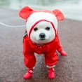 thumbnail image 4 of Pet Dog Raincoat,Hooded Waterproof Rain Jacket with Reflective Strip Poncho Coats for Puppy Small Medium Large Dog Red XL, 4 of 5
