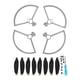thumbnail image 1 of Protectores de hélice Golden Edge de 4 piezas y 2 juegos de hélices negras 4726F para dron MAVIC MINI con mejora de seguridad, 1 of 8