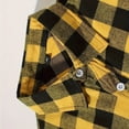 thumbnail image 6 of HCNTES Plaid Mens Flannel Shirts Long Sleeve Shirts for Men Casual Button Down Big and Tall Button Up Shirt(L01-Yellow,L), 6 of 7