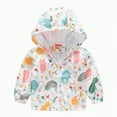 thumbnail image 2 of Karoyedx Jackets for Kids Girls Rain Jacket Waterproof Hooded Fleece Kids Raincoat Toddler Girls Fall Rain Coats Jackets Windbreakers White F Size,2-3 Years, 2 of 5