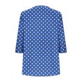 thumbnail image 4 of Annhoo Plus Size Tops for Women V Neck Block Color Print Button Down Tunic 3/4 Sleeve Shirts Trendy Clothes, 4 of 5