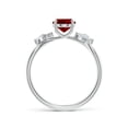 thumbnail image 2 of ANGARA Lab Grown 1.25 Ct Oval Ruby Butterfly Engagement Ring for Women in 14K White Gold (Size-8x6mm) | July Birthstone, Birthday, Anniversary, Jewelry Gift for Women | Lab-Grown Ruby Ring, 2 of 8