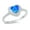 Blue Simulated Opal, variant on Simulated Blue Opal Cubic Zirconia Embraced Heart Ring 925 Sterling Silver Size 6