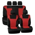 thumbnail image 2 of FH Group Housses de Siège pour VUS à 3 Rangées 7 Places pour Auto, Maille 3D Rouge et Noire, Ensemble Complet de Housses à 3 Rangées pour VUS Fourgonnette, 2 of 8