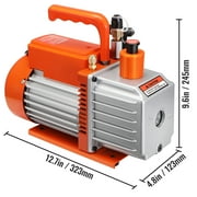VEVOR 5 CFM Vacuum Pump Air Conditioning Vacuum Pump 2 Stage Rotary Vane HVAC