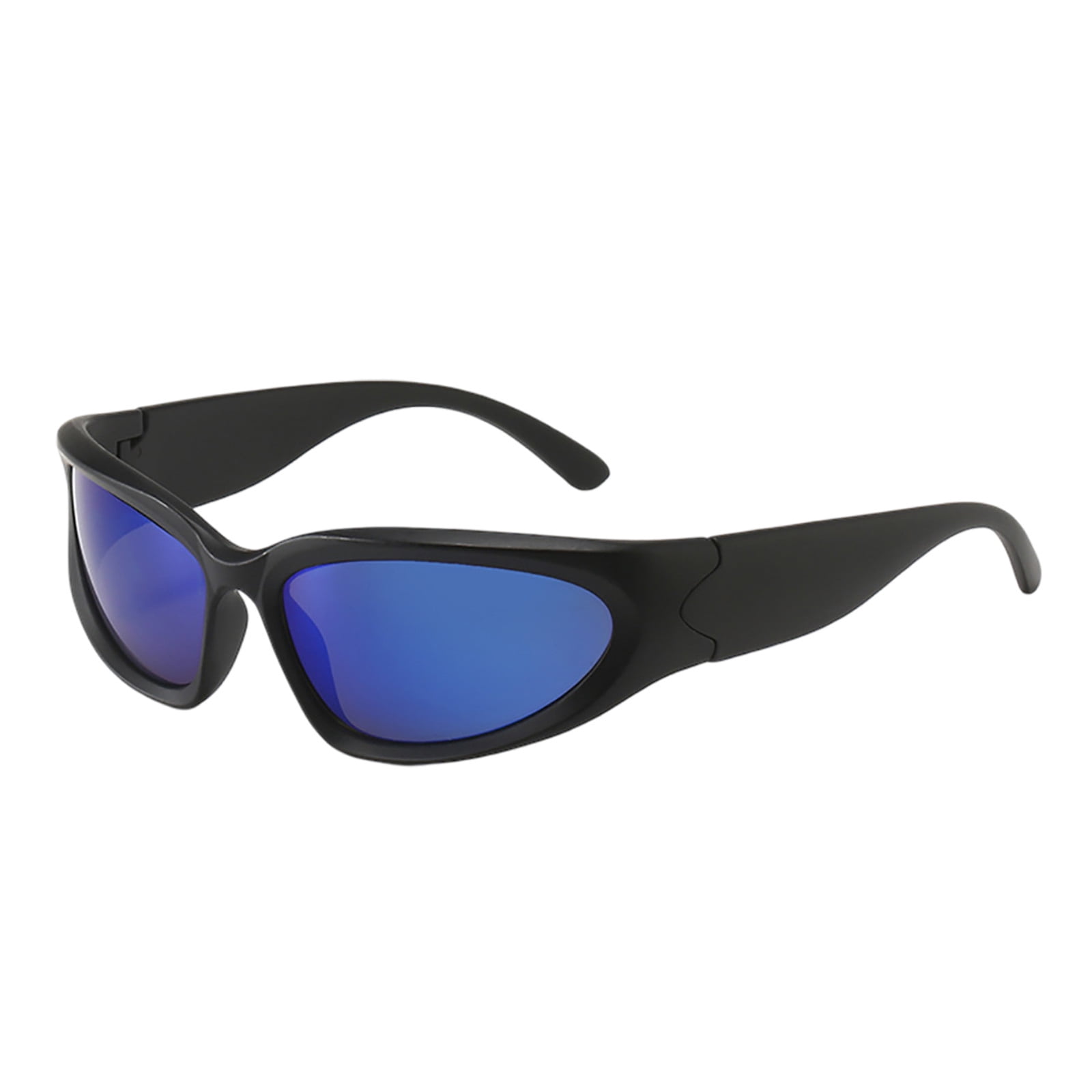 Y2K Wrap Around Cycling Sunglasses, UV400 Sports Shield Shades for
