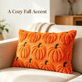 thumbnail image 6 of Fall Pumpkin Lumbar Throw Pillow Cover, Raised Tufted Pumpkin Textured Rectangular Pillowcase, 12×20 Inch Autumn Decorative Cushion Cover for Sofa Couch Bedroom, 6 of 6