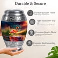 thumbnail image 3 of MUKTIVE Flamingo Adult Cremation Urns for Memorial Remains - Funeral Urns for Adult Ashes Men - Decorative Urn for Mother Ashes - 10 Inch Blue Urn for Cremated Father, 3 of 7