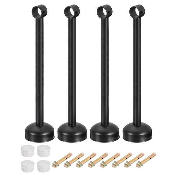 Uxcell 4 Set Ceiling Mount Curtain Rod Bracket, 25x350mm Stainless Steel Rod Holders
