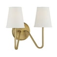 thumbnail image 2 of Trade Winds Lighting 2-Light Wall Sconce In Natural Brass, 2 of 5