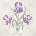 thumbnail image 2 of Fairway 95493 Stamped Quilt Blocks 18''X18'' 6/Pkg-Iris With Quilting Marks, 2 of 2