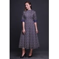 thumbnail image 4 of Bimba Check Ladies Button Down Print Dress A-Line Cocktail Party Shirt Dress-X-Large, 4 of 5