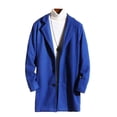 thumbnail image 1 of Abrigo clásico de lana para hombre, talla grande, cálido, de invierno, con una sola botonadura, largo, informal, ajustado, s202412241053, 1 of 3