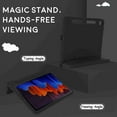 thumbnail image 3 of Dteck Case for Samsung Galaxy Tab S7 FE 2021 12.4 inch/Tab S7+ Plus 12.4 inch 2020, Lightweight EVA Kids Shock Proof Convertible Handle Stand Protective Cover - Black, 3 of 5
