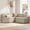 Khaki-5 Seat, variant on ReNest L-Shaped Storage Banquette Sectional, 4-Seat Set with 2-Seat Bench, Corner, and 1-Seat Chair, Khaki