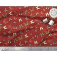 thumbnail image 3 of Soimoi Red Heavy Canvas Fabric Colorful Butterfly Fabric Prints By Yard 58 Inch Wide, 3 of 3