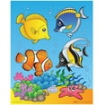 thumbnail image 2 of Viskova, Klara 12x14 Gold Ornate Wood Framed with Double Matting Museum Art Print Titled - Happy Fishes, 2 of 4