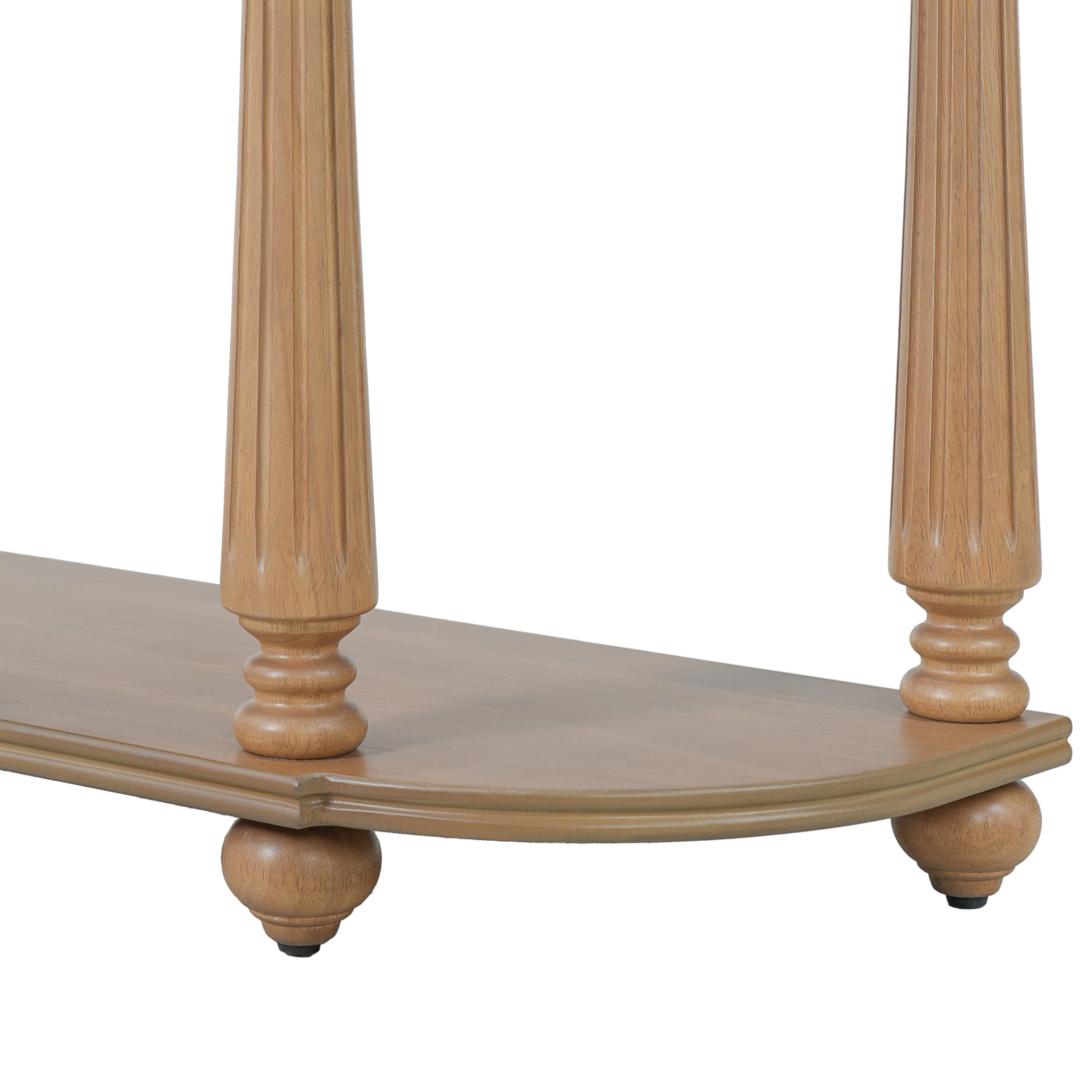 Christopher Knight Home Vintage Half Moon Wood Console Table with Drawers and Open Shelf, Natural