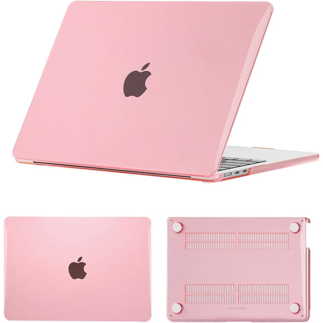 Étui Transparent pour Nouveau MacBook Pro 15 Pouces 2019 2018 2017 2016 A1990 A1707 Touch Bar/Touch ID, Étui Rigide de Protection pour Ordinateur Portable pour MacBook Pro 15,3 Pouces, Rose