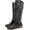 Black-B, variant on Artisan Handmade Women's Cowboy and Knight Boots - High Heels and Flat Bottoms Genuine Sheepskin, Ethnic and Vintage Style for Ladies and Girls