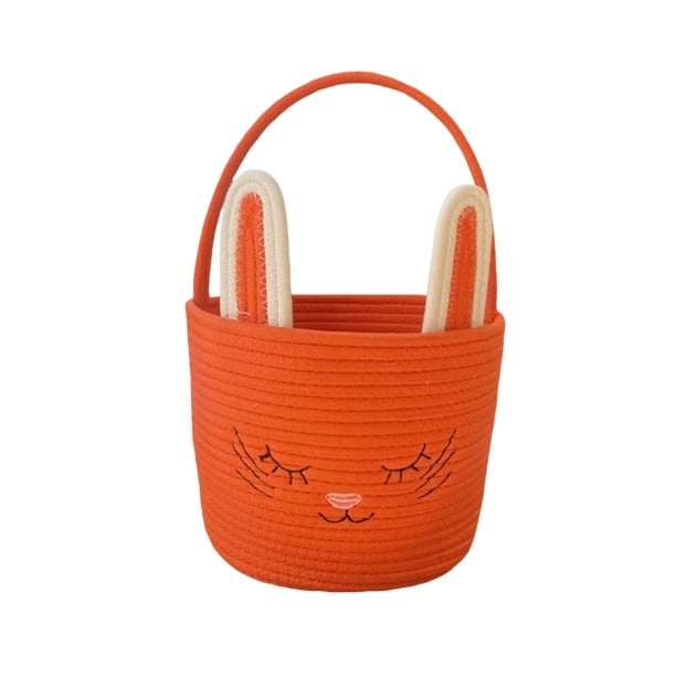 Cestas Decorativas para Decoración Del Hogar Cesta de Almacenamiento en Forma de Conejos Tejidos a Mano 25x20x20cm Decoraciones de Pascua para el Hogar Vacaciones Cesta de Almacenamiento Decorativa
