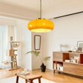 thumbnail image 5 of Arturesthome Modern Orange Glass Pendant Light Drum Shape, 5 of 11