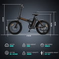 thumbnail image 5 of Aostirmotor Folding Electric Bike 20 inch Fat Tire , with 500W Motor, 48V 13AH Removable Lithium Battery,Ebikes for Adults UL2849（Black）, 5 of 12