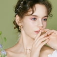 thumbnail image 3 of Lancharmed Gold Plated Stud Earrings for Womens,Love Heart Earring Galentines Gifts, 3 of 7