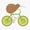 1pcs, variant on Cycle New Zealand Funny Kiwi On A Bicycle Design Idea Design Design Er, Phone Decal Water Bottle Stickers Car Decals, Funny Birthday Gift