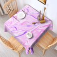 thumbnail image 2 of Square Tablecloth, Waterproof Polyester Table Cover, Wrinkle Resistant & Washable Fabric for Dining, Kitchen, Picnic, 52x52in(132x132cm), Liquid & Marble Print, 2 of 6