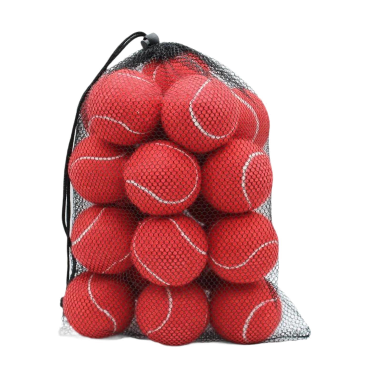 funtasica 20 Pieces Tennis Balls Wear Resistant Resilience 2.52" Dia, Elastic Balls Training Balls for Playing with Dogs Racquet Sports Orange