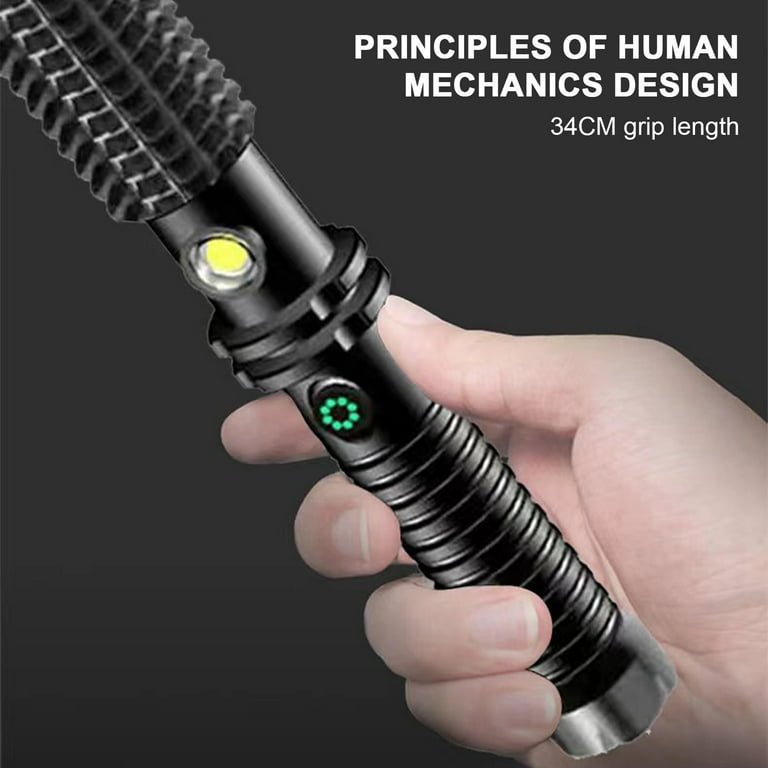 Strong Light Baseball Stick Emergency Multifunctional Waterproof And  Rechargeable Strong Light Flashlight Wolf Teeth Stick Shape, High Powered  LED