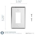 thumbnail image 3 of Placa de Interruptor para Pared SWITCH HITS 3.5"x5.25" con Cubierta de Espejo de Vidrio, 3 of 7